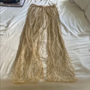 Elegant Gold Sequin Skirt